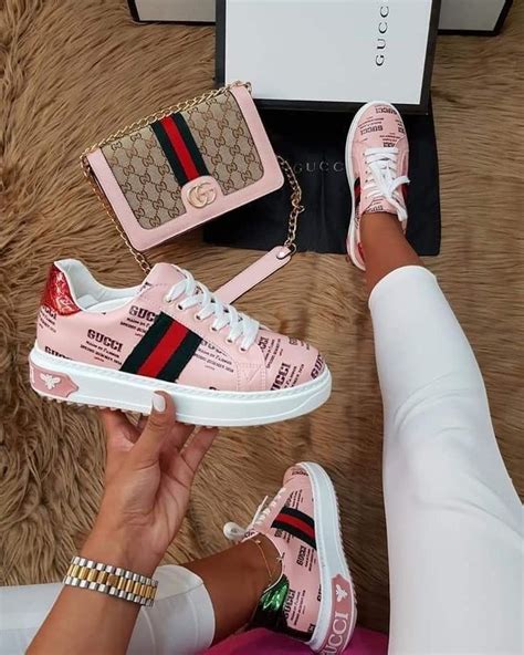 pink gucci shoes outfit